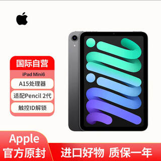 Apple/苹果 iPad mini 6 第六代 8.3英寸平板电脑 64GB WLAN版 A15芯片全面屏 触控ID 深空灰 全新原封