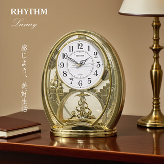 Lisheng japanese brand 2025 new living room quartz clock desk clock light luxury silent sitting clock office ornaments 4sg768wr18 20.8*25.5*13.7cm