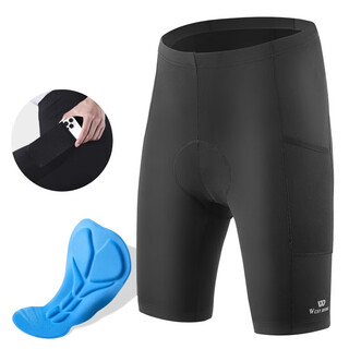 Westbiking summer breathable cycling jersey shorts mountain bike men's underwear women's road bike sponge pad pants black professional pant pads_upgraded side pocket s