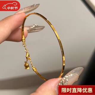 Fat donglai same style lily of the valley ultra-fine bracelet for women niche design ins style light luxury retro bracelet gold color