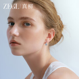 Zegl real willow hoop giant good-looking earrings women's niche ear hoop light luxury high-end french exquisite earrings new hot style