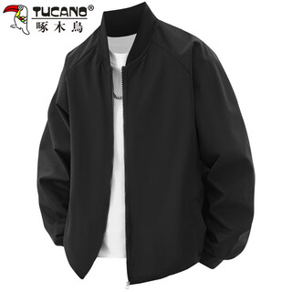 Woodpecker (tucano) coat men's jacket men's autumn and winter loose casual baseball collar flight top men's black xl