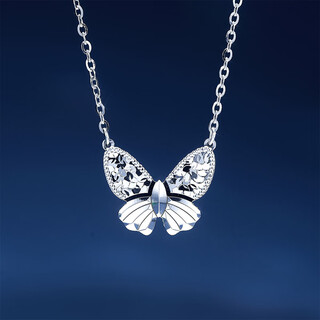 Meluxe butterfly pt950 platinum necklace pendant platinum clavicle chain for women birthday gift for girlfriend and wife about 6.3g-45cm