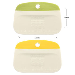 Ye yu scraper baking silicone dough cutter rice roll rice cake pancake scraper 1 piece maca green 1 piece maca yellow 2 pieces 2024 kitchen must-have new scraper