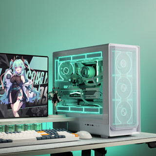 Peninsula iron box (pado) zhulong l6 white glass side mesh desktop computer main case supports 360 water cooling/atx motherboard/air duct chassis/dust-proof cooling/12 fan positions