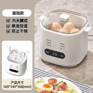 小米生态链同款煮蛋器新款全自动断电家用小型多功能蒸煮鸡蛋溏心蛋神器宿舍智能蒸蛋器电蒸锅 单层 蒸蛋器+蒸架