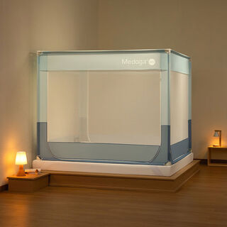 Meiduojia direct-operated enhanced anti-fall mosquito net home 2024 new bedroom baby mosquito net fence light blue separate mosquito net 1 point 2*1 point 92m bed