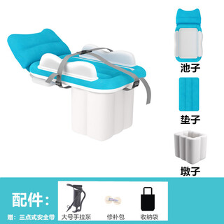 Fat donglai's same type of high-speed rail inflatable mattress car baby sleeping bed baby sleeping artifact children l stroller car ordinary model blue length adjustable with manual air pump