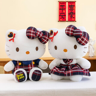Lejiacool hello kitty hello kitty plush toy doll for girls and children birthday and holiday gifts overalls-hello kitty men's 40 cm