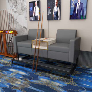 Billiard tables and chairs, billiard sofas and chairs, light luxury billiard hall viewing chairs, game-specific viewing decks, leisure chairs, 1s double seat + large footrest, locker, gray