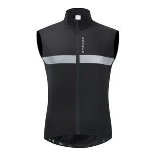 Wosawe mountain road bike fleece vest water-repellent autumn and winter cycling clothes cycling vest bl241-black warrior black m suitable for 60-65 kg