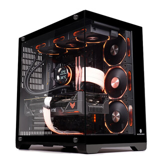 玩嘉孤勇者PRO白玻璃机箱电脑主机箱III海景房支持M-ATX/ATX大板/360水冷 孤勇者PRO黑