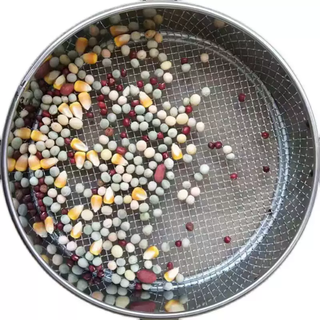 Yusenyi sieve sieve rice flour stainless steel wheat husk sieve buckwheat sieve sieve sieve ultra-fine noodles household sieve cat litter powder diameter 20 cm 5 mesh 5 mm soybean pea pigeon food 20 inches