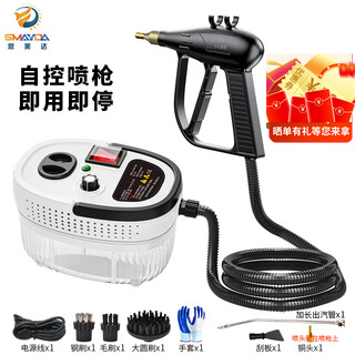 Smayda high temperature and high pressure steam cleaner home air conditioner kitchen range hood disinfection tool home appliance cleaning machine car washer high temperature sterilization new automatic switch steam engine standard version white-dual switch automatic spray gun