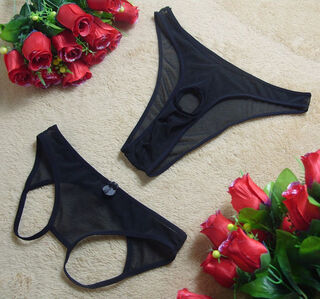 Open men's and women's t-pants underwear, passionate couple's t-pants, sexy and sexy men's transparent, free of charge, men's t-pants, women's open-cover t-pants, one size fits all