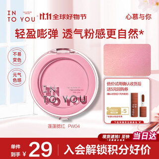 Into you fluffy blush rouge single color contouring and brightening birthday gift birthday gift for girlfriend pw04 fluffy ice powder