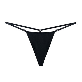 Mature women's thong panties, big ass women's underwear, sexy high-end thong seamless sports t-pants bikini, black s