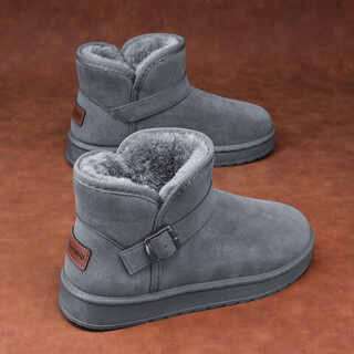 Senma fur integrated snow boots for women in winter plus velvet and thickened cold-proof cotton shoes large size 41 harbin new outdoor gray main picture 38