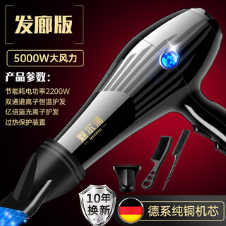 High power 5000w hair salon barber shop 4000w hair dryer barrel household 4500w blue light 3000w hair dryer hair salon hurricane version 5000w high wind free three