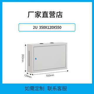 2u3u4u wall-mounted network cabinet small vertical wall-mounted switch heightened router thickened weak current box home 2u thickened model 350*120*550 1x1x1cm