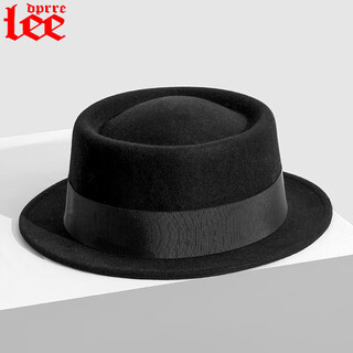 Lee dprre french hat for women autumn and winter concave top flat brim woolen flat brim small brim british elegant casual hat wool felt hat retro black adjustable