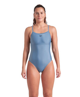 Arena women's feel solid light drop back swimsuit women's sports swimsuit stone gray 34