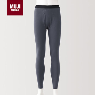 Muji cotton winter long tights dark gray 5a l