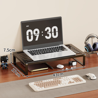 Nifeng laptop stand barbecue rack bracket desktop heightening radiator portable support suspended vertical storage rack luxury folding model - black medium size 43*27*7.5cm extra thick carbon steel