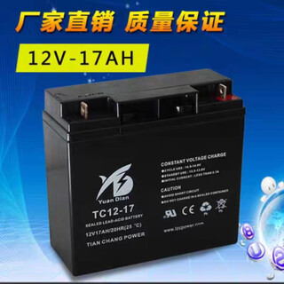 天畅智控蓄电池TC12-17免维护12V17AH通讯消防电梯音响卷帘门应急灯直流屏