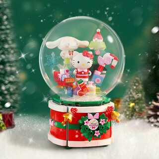 奇妙（keeppley）女生拼装积木玩具凯蒂猫女孩生日礼物 许愿音乐盒