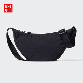 Uniqlo men's and women's shoulder bag/shoulder dumpling bag shoulder strap adjustable/25 autumn and winter new style 478708 09 black one size fits all (28 10 17 cm)