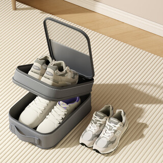 Yuanmeiju travel shoe storage bag can be used as a suitcase for business trips and a must-have artifact for storing shoes. portable shoe bag and shoe bag. vertical style - black large size. can hold shoes of sizes 36-42.