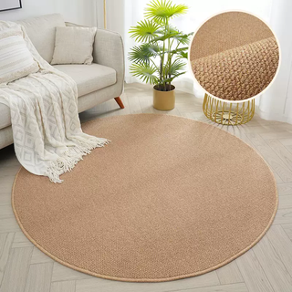 Yusenyi study room washer round carpet four seasons sofa living room universal pineapple area tea room leisure floor large black swivel chair cushion camel upgraded cotton bottom 50 pieces diameter 50cm round locking edge