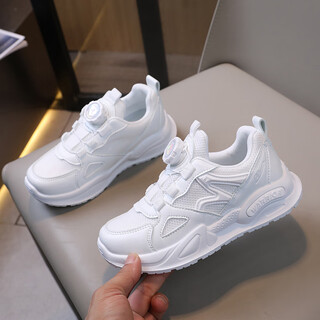 Warrior (warrior) white shoes children's sports shoes casual shoes boys and girls dad shoes wz(cl)-0679 white 35