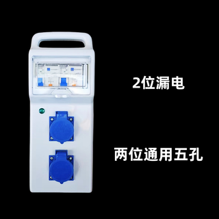 Chint leakage switch construction site leakage protection socket construction site special plug-in portable small electric box explosion-proof socket chint 2 leakage protection abs 2-bit waterproof five holes one control one