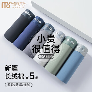 Modal 5 pairs of men's underwear, men's long-staple cotton 10a antibacterial breathable boxer briefs, loose youth boxer shorts, 24 styles