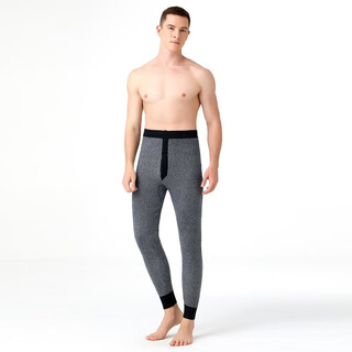 King deer's new autumn and winter men's pure cashmere men's and women's jacquard thick cashmere pants warm inner wear slim leggings for men - dark gray 2xl