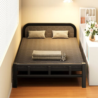 Chibalun folding sheet single bed home simple bed office lunch break bed dormitory hard bed rental house portable bed