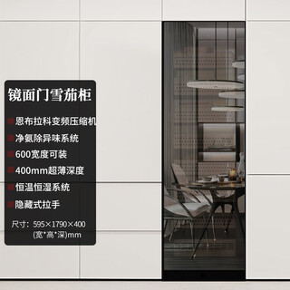 Eremite 400 depth ultra-thin built-in red wine cabinet constant temperature wine cabinet beverage cabinet tea refrigerator wine storage cabinet sideboard wine cabinet 1.79m mirror door cigar cabinet 235l