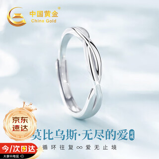 Chinese gold mobius solid silver ring men's sterling silver ring tail ring boy's birthday gift for boyfriend and husband anniversary mobius ring for men jingsuda