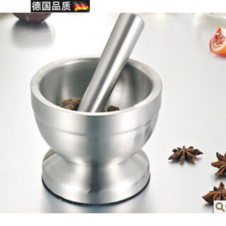 Zhewei german seiko quality german seiko stainless steel garlic pounder medicine jar cup garlic press garlic masher stone mortar for pounding