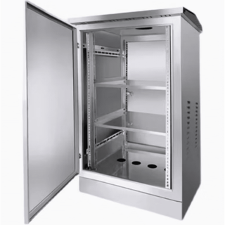 Outdoor stainless steel network cabinet floor-standing outdoor waterproof monitoring equipment weak current cabinet power amplifier switch distribution box 201 stainless steel original color 50x40x30cm