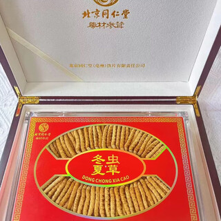 The efficacy of beijing tong ren tang’s authentic cordyceps, high-end tibetan snow-covered cordyceps dry goods, cordyceps slim gift box, 50g gift box