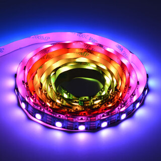 Colorful ws2812 rgb led cuttable white light strip 120 lights black_fit0612