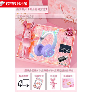 Kenhan girls birthday gift 7-12-14 years old ear return school supplies 10 children junior high school students practical early education high-end purple + gift box gift bag + 32g memory card