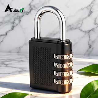 Auburn auburn large combination lock padlock indoor and outdoor door lock combination padlock warehouse door lock metal lock 304a black