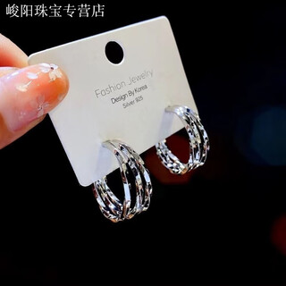 Kzd old phoenix 999 pure silver small earrings fashion versatile casual earrings autumn and winter silver needle allergy circle earrings three lives three worlds silver pair