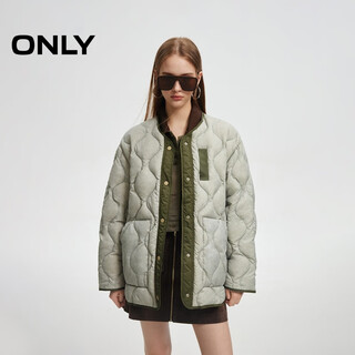 Only 2024 winter 90 white duck down versatile lightweight loose contrast color down jacket women|125423013