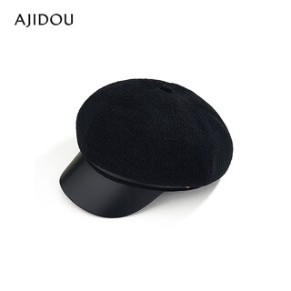 Ajidou ajidou hat women's national hat series fashion newsboy hat black one size