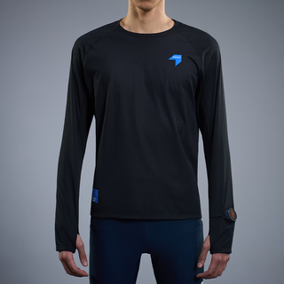 Nedao25 new inner channel energy-concentrating roll-neck men's long-sleeved autumn and winter running marathon cross-country running training clothes sportswear night running black l